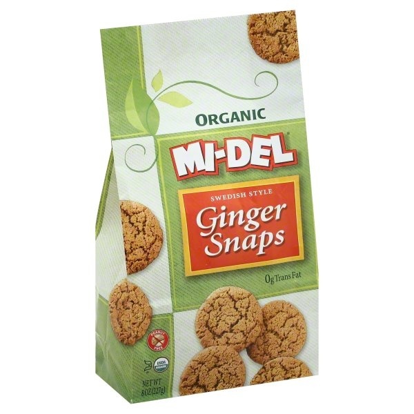 slide 1 of 1, MI-Del Ginger Snaps, Organic, 8 oz