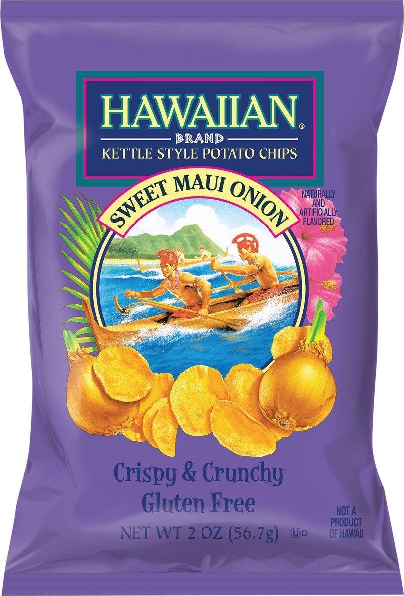 slide 3 of 10, Hawaiian 2 oz Hawaiian Maui Onion Kettle Chip, 2 oz