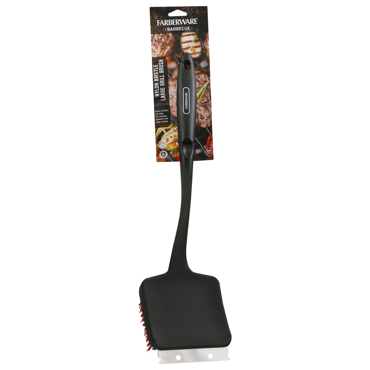 slide 4 of 9, Farberware BBQ Wide Headed Grill Brush Nylon Bristles, 1 ct