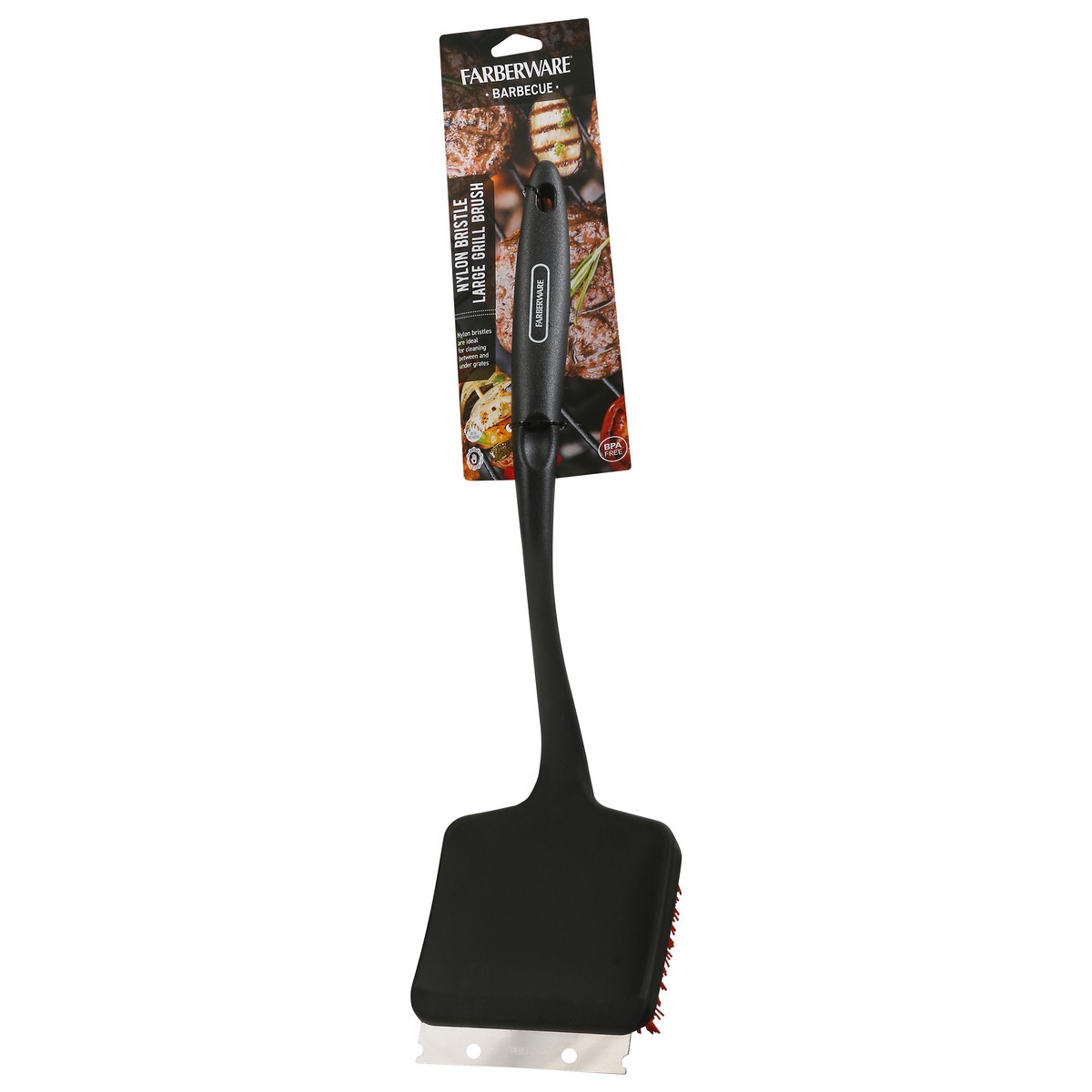slide 9 of 9, Farberware BBQ Wide Headed Grill Brush Nylon Bristles, 1 ct
