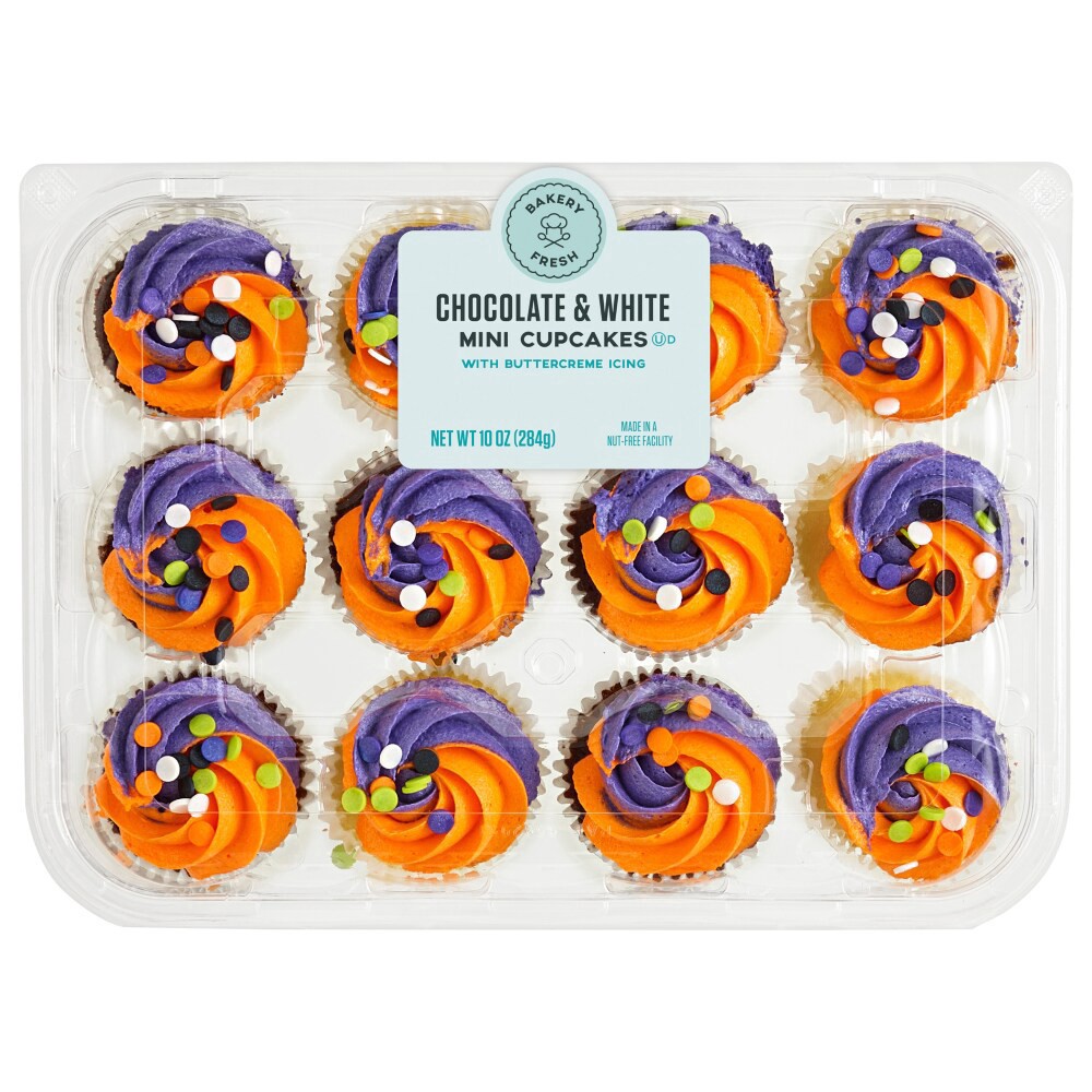 slide 2 of 3, Bakery Fresh Halloween Assorted Cupcakes, 12 ct