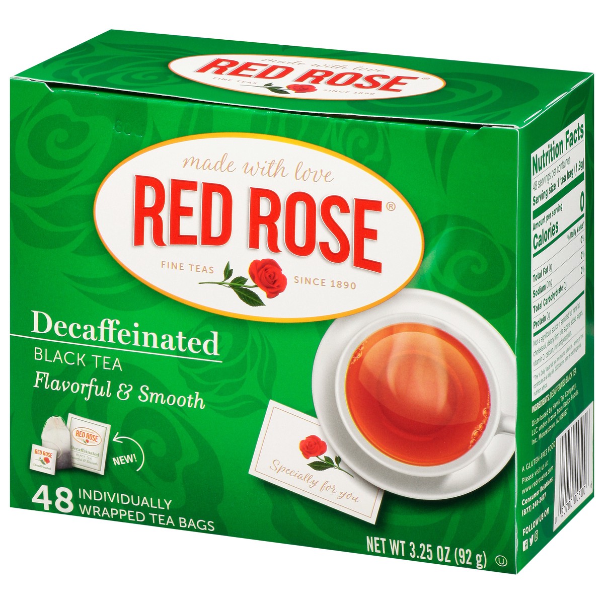 slide 8 of 9, Red Rose Tea Flavorful & Smooth Decaffeinated Black Tea 48 ea, 48 ct