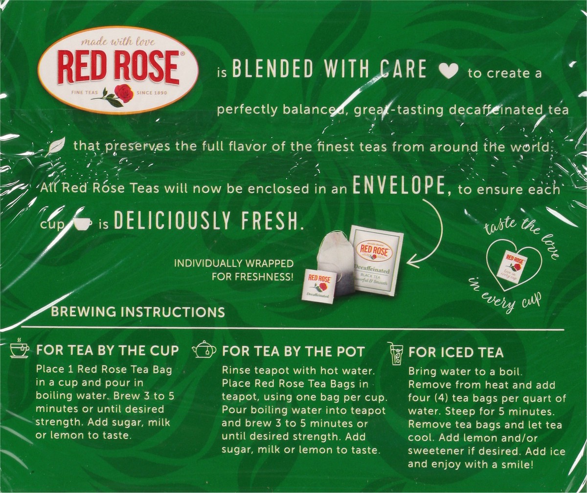 slide 9 of 9, Red Rose Tea Flavorful & Smooth Decaffeinated Black Tea 48 ea, 48 ct