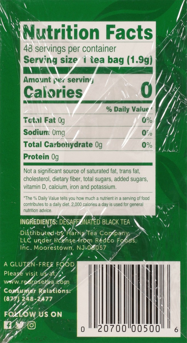 slide 5 of 9, Red Rose Tea Flavorful & Smooth Decaffeinated Black Tea 48 ea, 48 ct