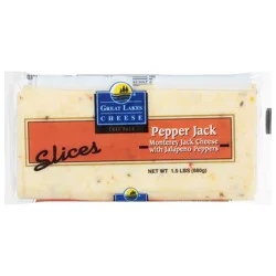 Great Lakes Cheese Pepper Jack Cheese Slices Chef Pack 1.5 lb