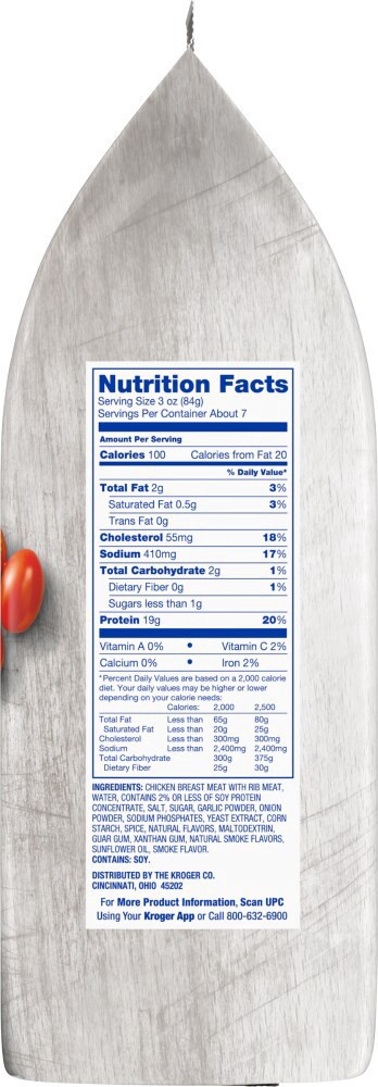 slide 4 of 4, Kroger Grilled Chicken Breast Dices, 22 oz
