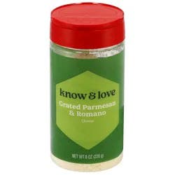 know & love Grated Parmesan And Romano Cheese Shaker 8 Ounces