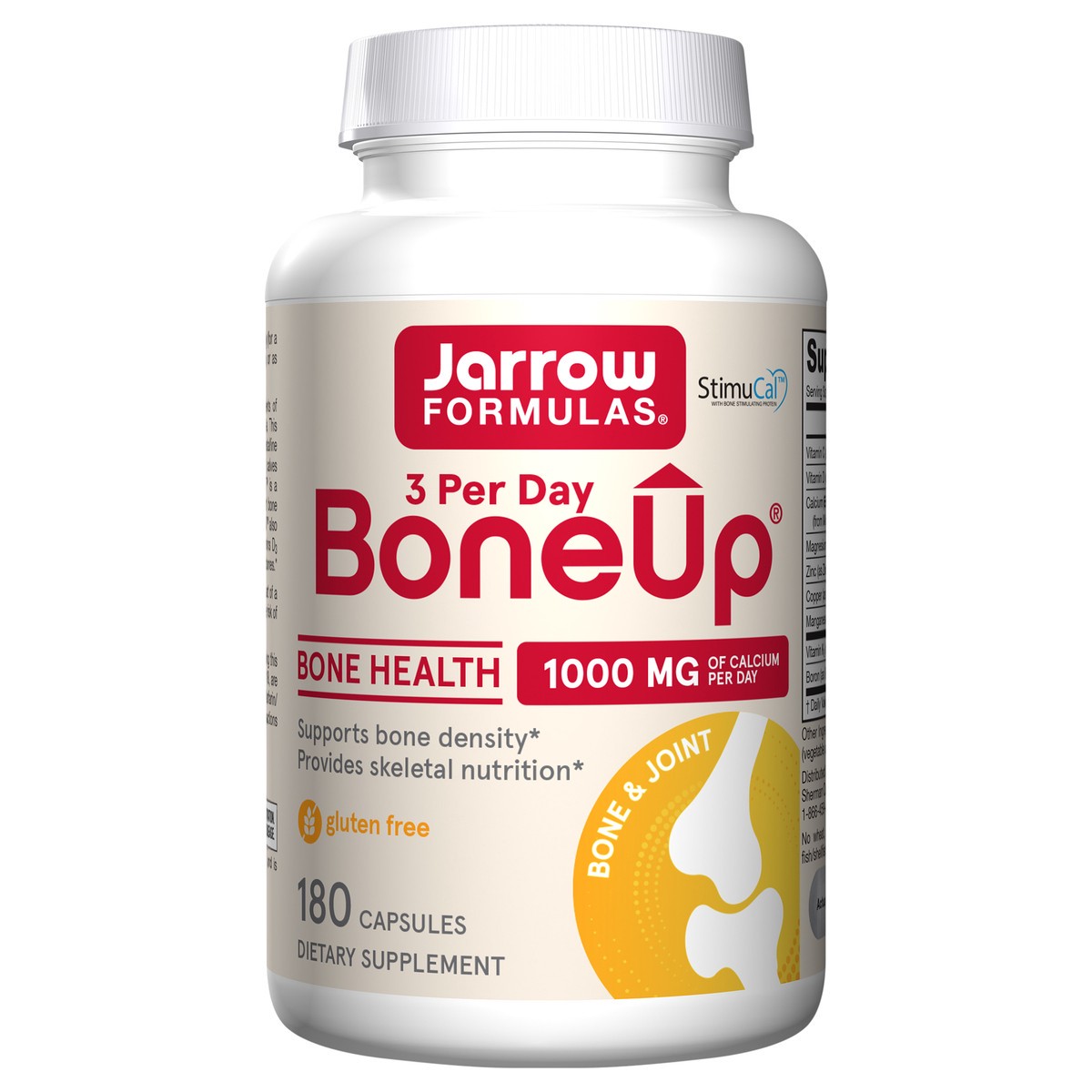 slide 1 of 4, Jarrow Formulas BoneUp Three Per Day - 180 Capsules - Micronutrient Formula for Bone Health - Includes Natural Sources of Vitamin D3, Vitamin K2 (as MK-7) & Calcium - 60 Servings, 180 ct