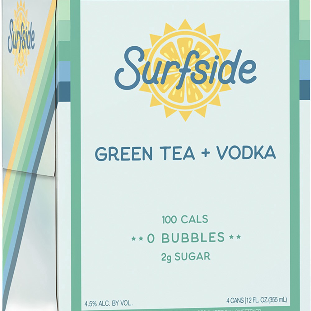 slide 1 of 1, Surfside Vodka Green Tea, 4 ct; 12 oz