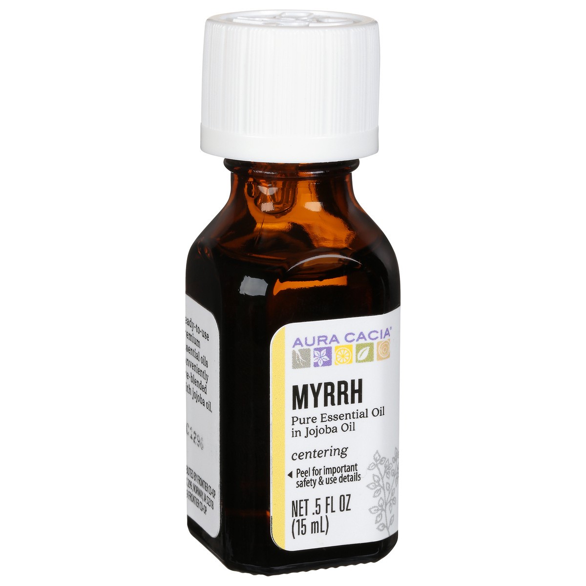 slide 3 of 10, Aura Cacia Myrrh Pure Essential Oil in Jojoba Oil 0.5 fl oz, 0.5 fl oz