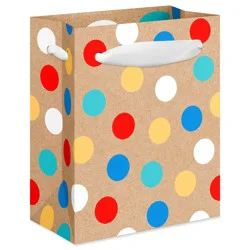 American Greetings Dots Mini Kraft Gift Bag