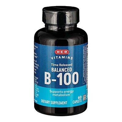 slide 1 of 1, H-E-B HEB Balanced B 100 Time Released, 60 ct