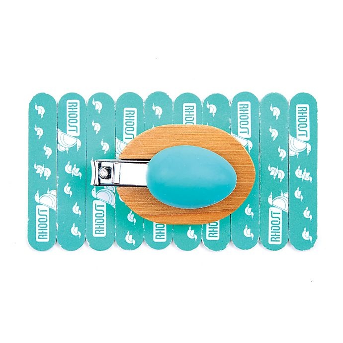 slide 1 of 5, Rhoost Baby Nail Clipper and Emery Board Set - Teal, 10 ct