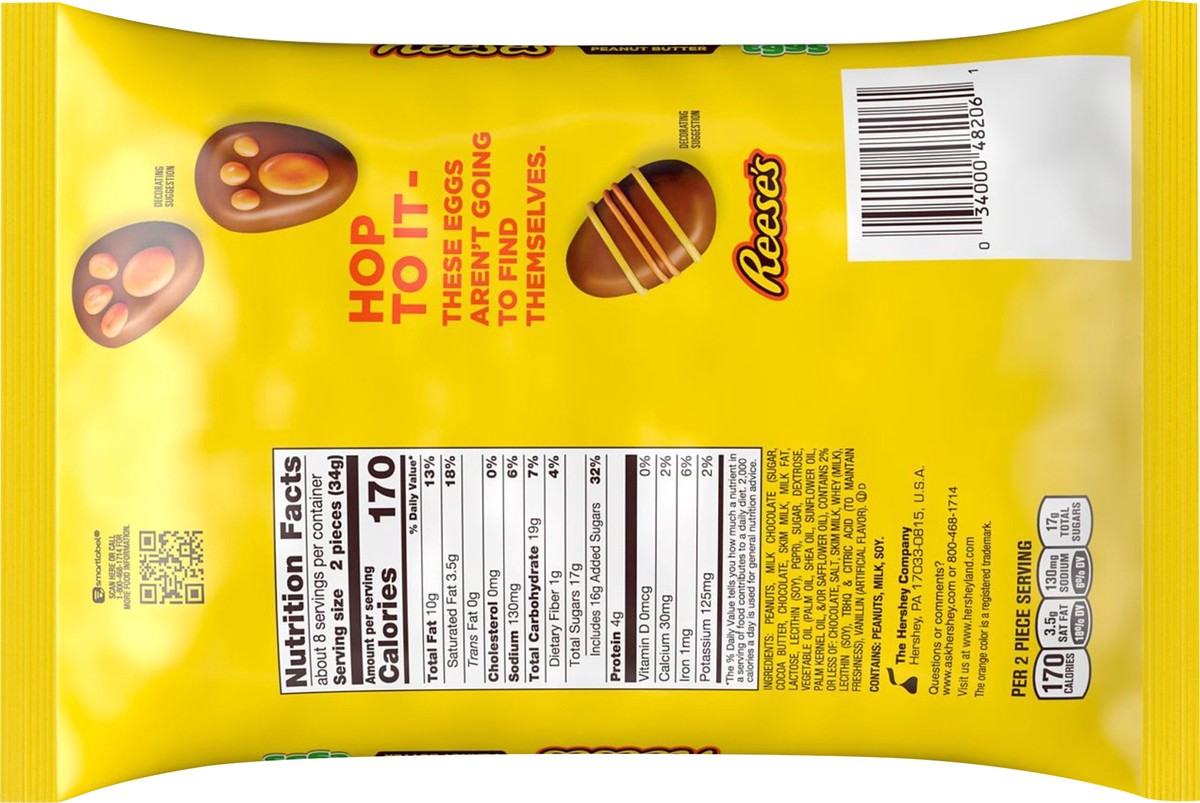 slide 3 of 3, Reese's Milk Chocolate Snack Size Peanut Butter Eggs, Easter Candy Bag, 9.6 oz, 9.6 oz