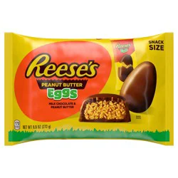 REESE'S Milk Chocolate Snack Size Peanut Butter Eggs, Easter Candy Bag, 9.6 oz