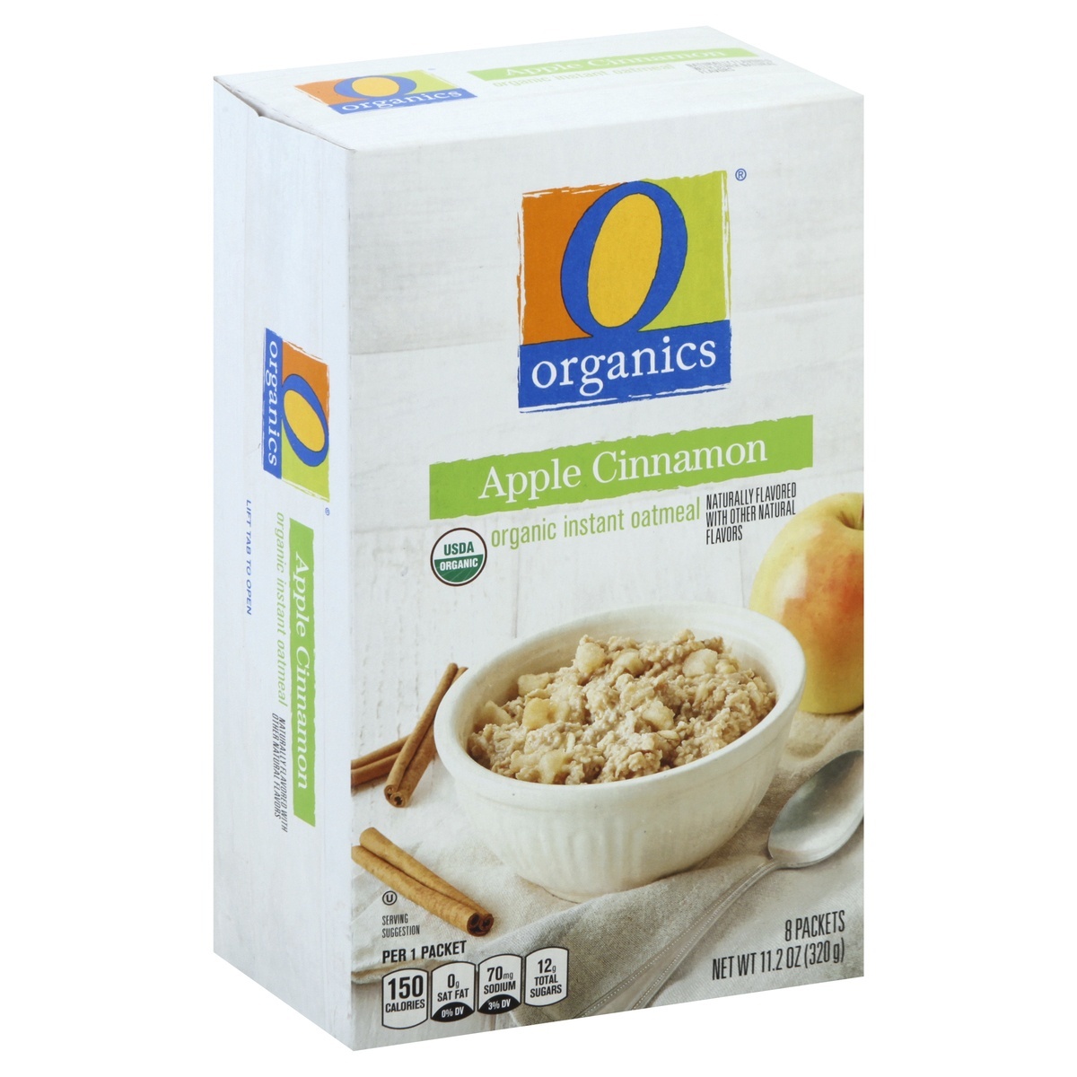 slide 1 of 7, O Orgnc Oatmeal Instant Apple, 