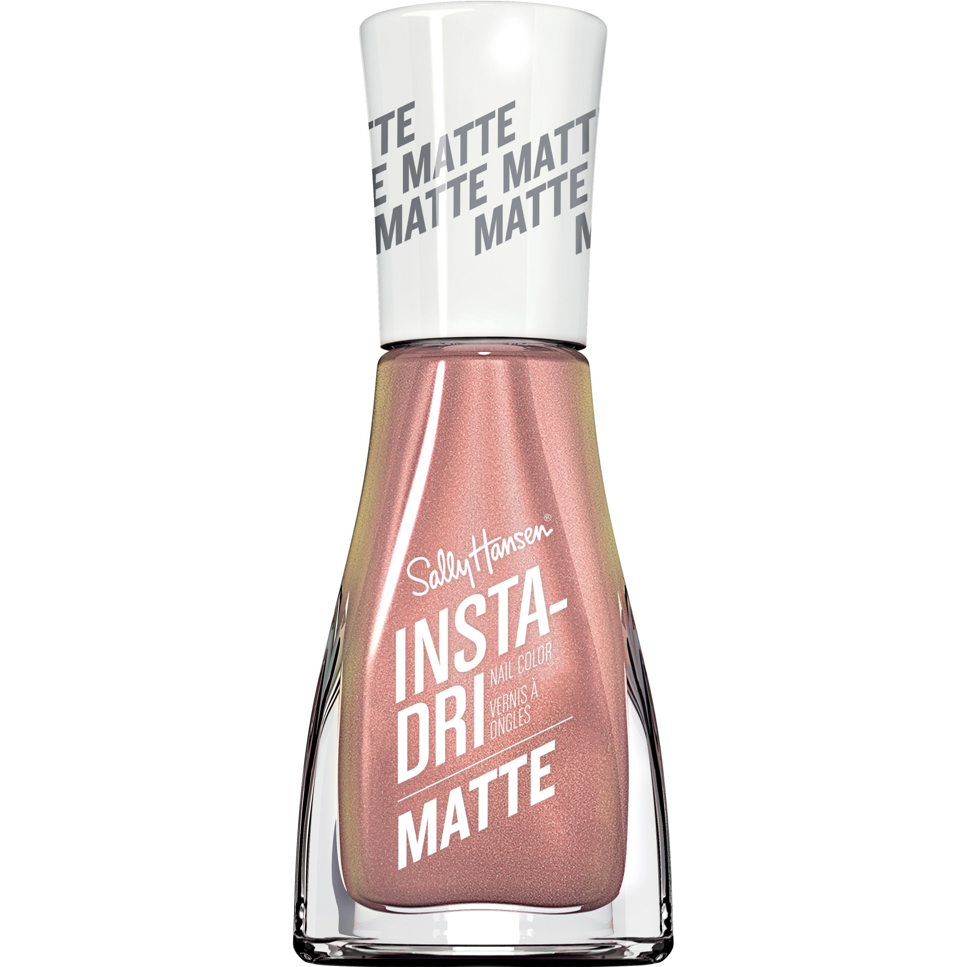 slide 1 of 1, Sally Hansen Insta Dri Matte Metallics Burnished Wine, 0.31 fl oz