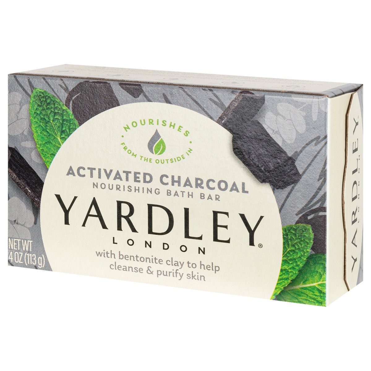slide 7 of 12, Yardley London Nourishing Bath Soap Bar Activated Charcoal, with Bentonite Clay to Help Cleanse & Purify Skin, 4.0 oz Bath Bar, 1 Soap Bar, 4 oz