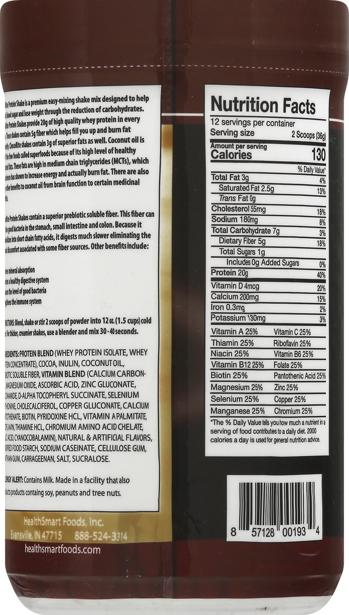 slide 6 of 13, ChocoRite Chocolate Fudge Brownie Nutritional Shake Mix 432 g, 14.7 oz