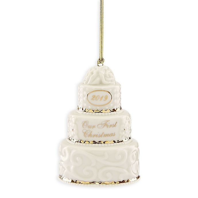 slide 1 of 1, Lenox 2019 First Christmas Together Cake Ornament, 1 ct