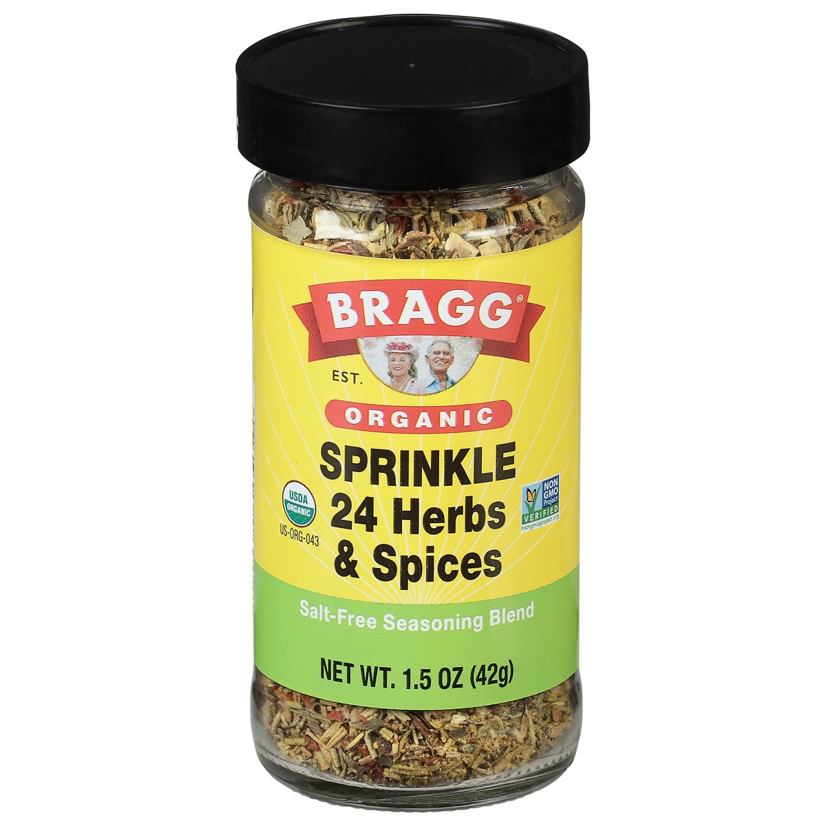 slide 1 of 1, Bragg Organic 24 Herbs & Spices Sprinkle Salt-Free Seasoning Blend 1.5 oz, 1.5 oz