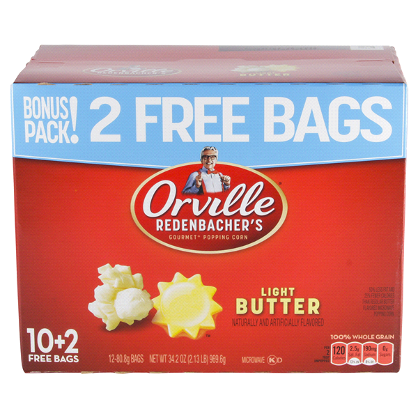 slide 1 of 6, Orville Redenbachers Value Size Classic Bag Butter Microwave Popcorn, 12 ct