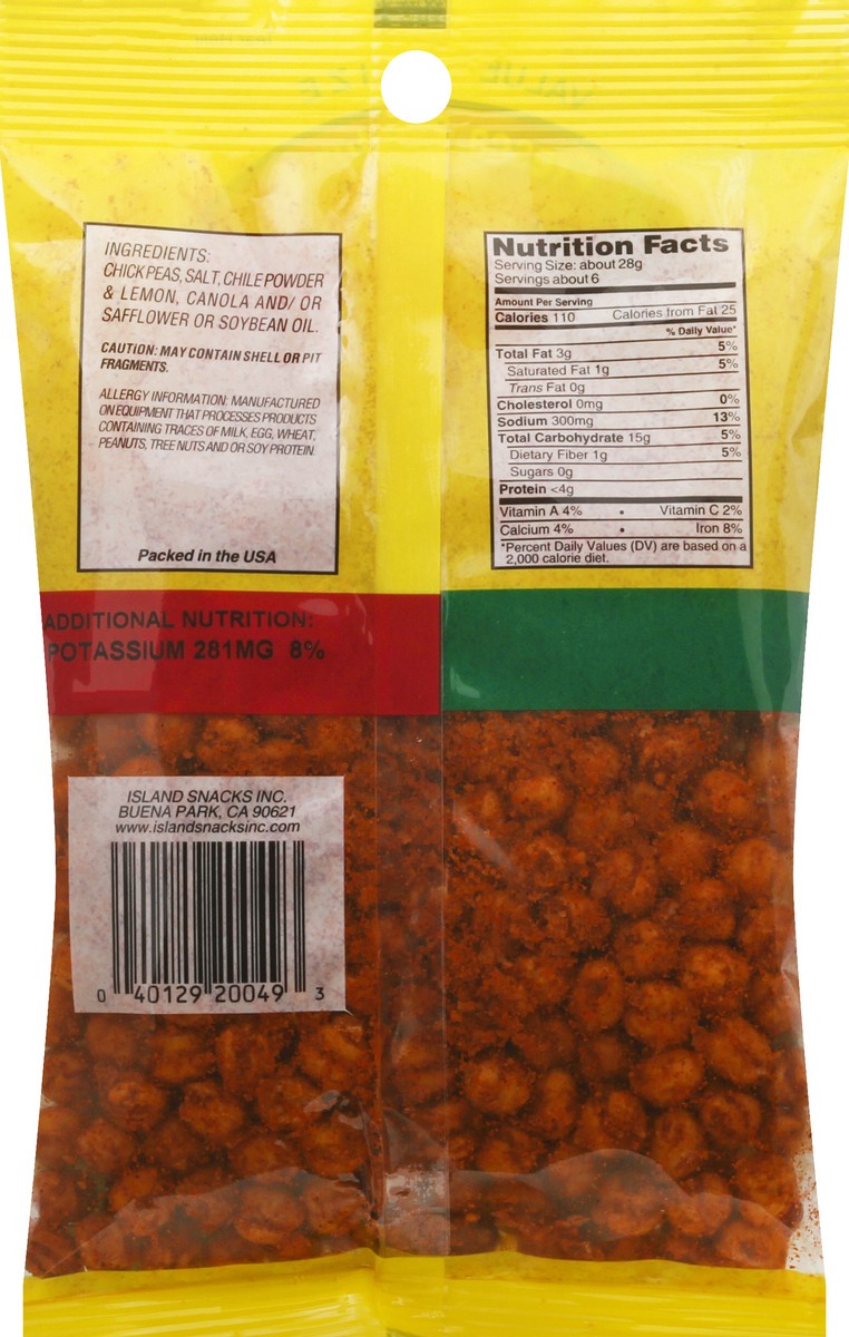 slide 10 of 13, Island Snacks Value Size Garbanzos Con Chile Limon 6 oz, 6 oz