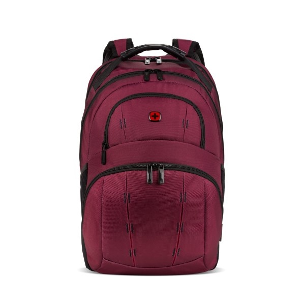 slide 1 of 10, Wenger Tandem Backpack With 16'' Laptop Pocket, Burgundy, 1 ct