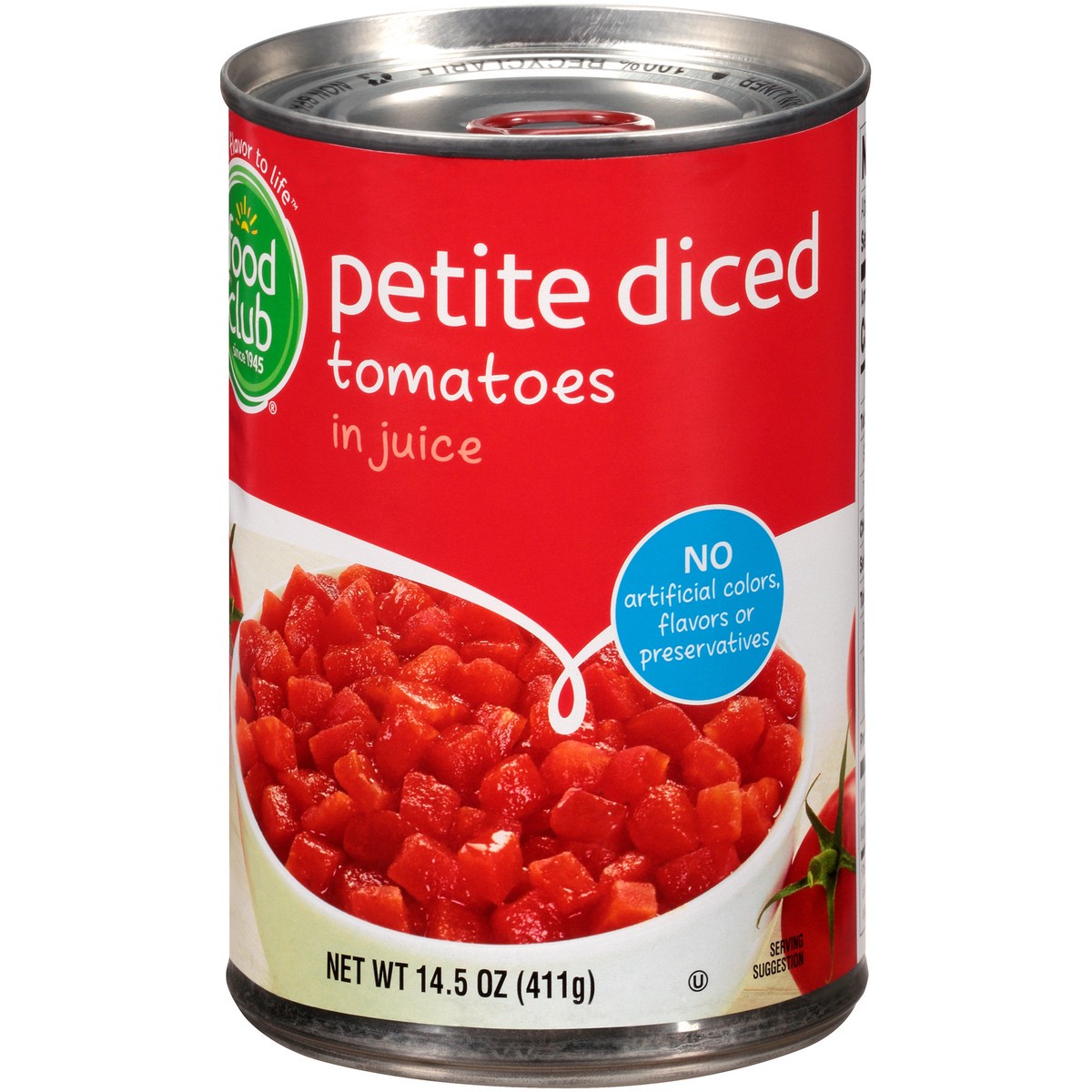 slide 6 of 9, Food Club Petite Diced Tomatoes, 14.5 oz