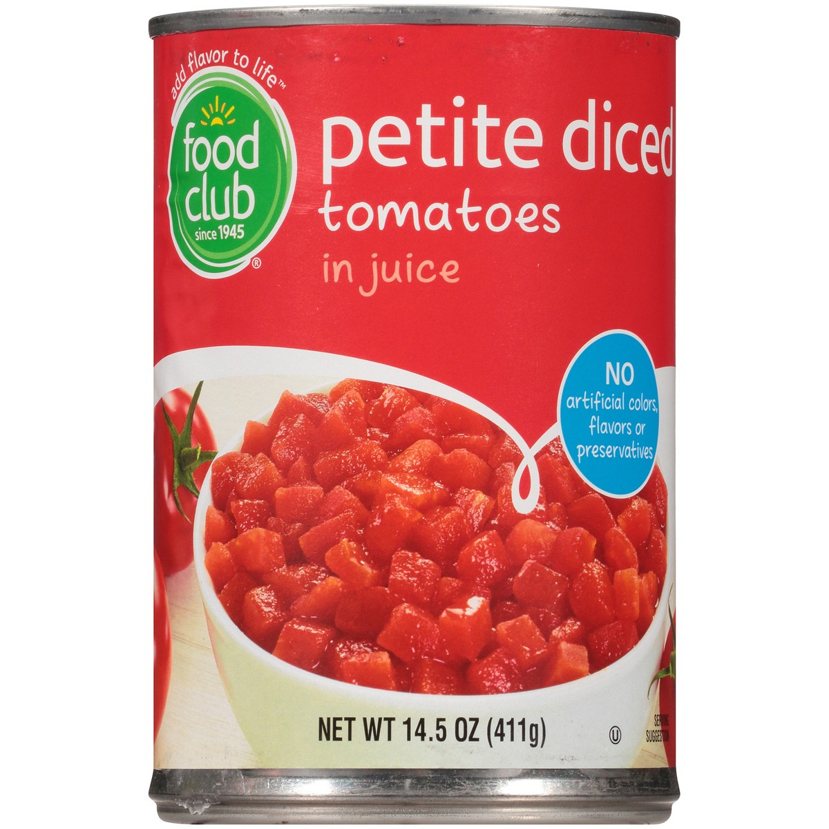 slide 8 of 9, Food Club Petite Diced Tomatoes, 14.5 oz