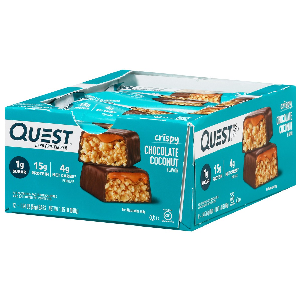 slide 5 of 14, Quest Crispy Chocolate Coconut Flavor Hero Protein Bar 12 - 1.94 oz Bars, 12 ct
