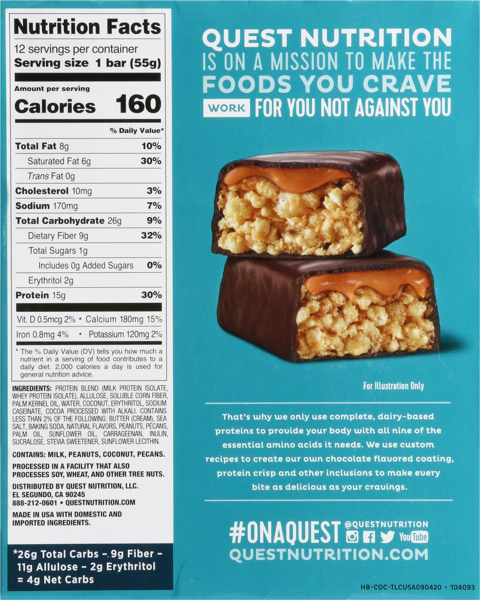 slide 6 of 14, Quest Crispy Chocolate Coconut Flavor Hero Protein Bar 12 - 1.94 oz Bars, 12 ct