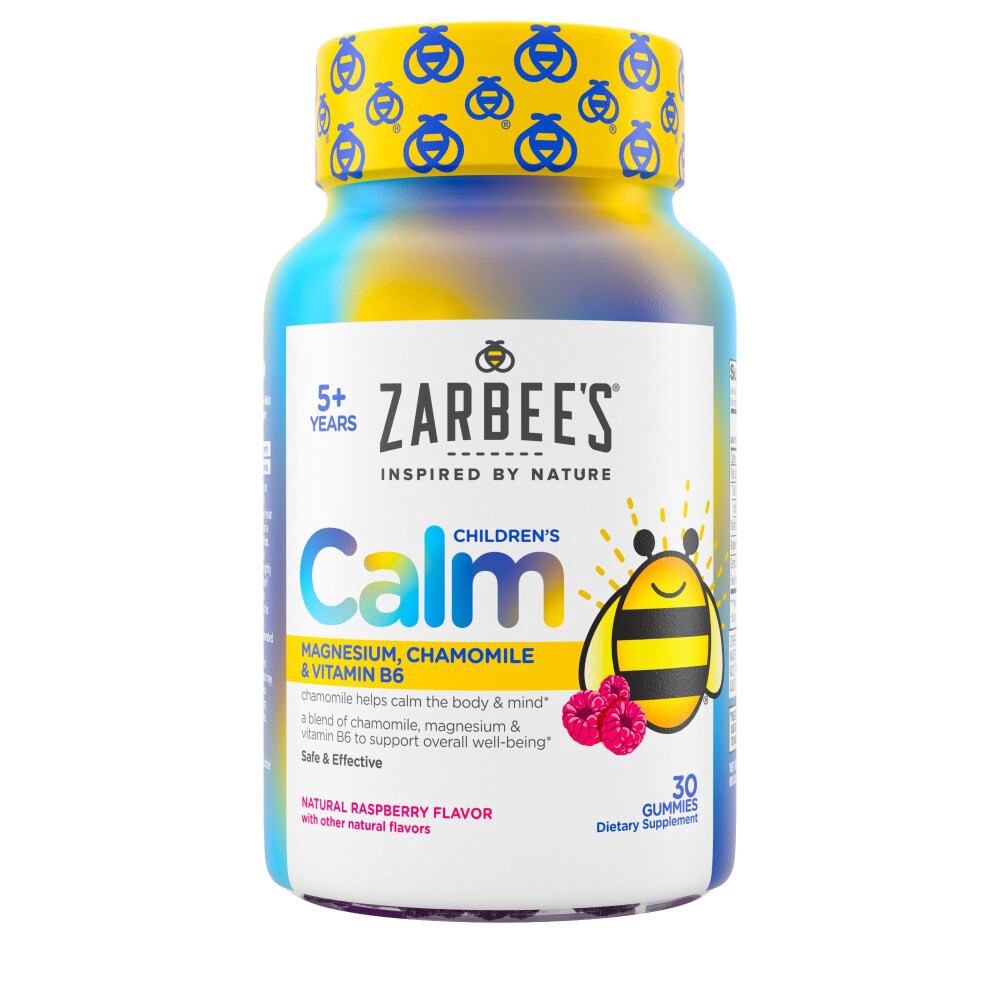 slide 1 of 4, Zarbee's® Children's Calm Natural Raspberry Flavor Gummies, 30 ct