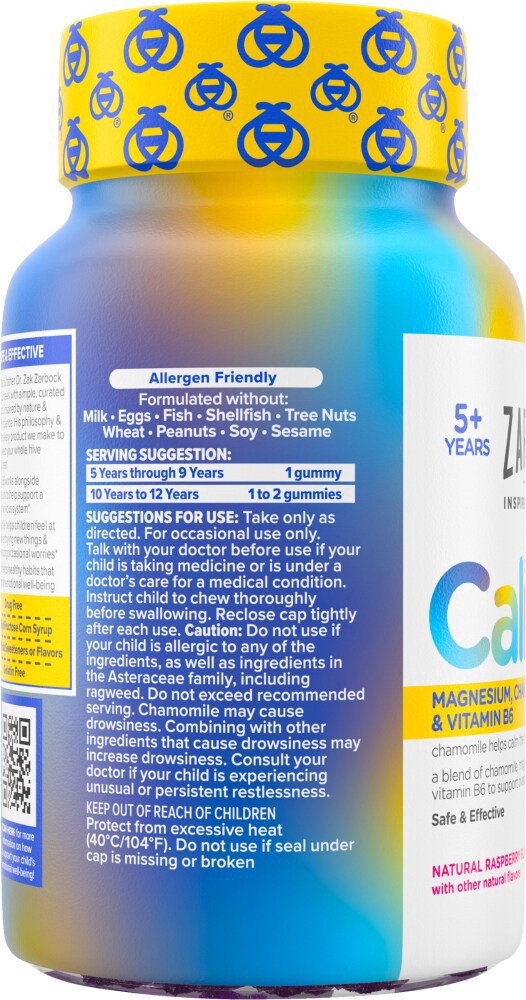 slide 3 of 4, Zarbee's® Children's Calm Natural Raspberry Flavor Gummies, 30 ct