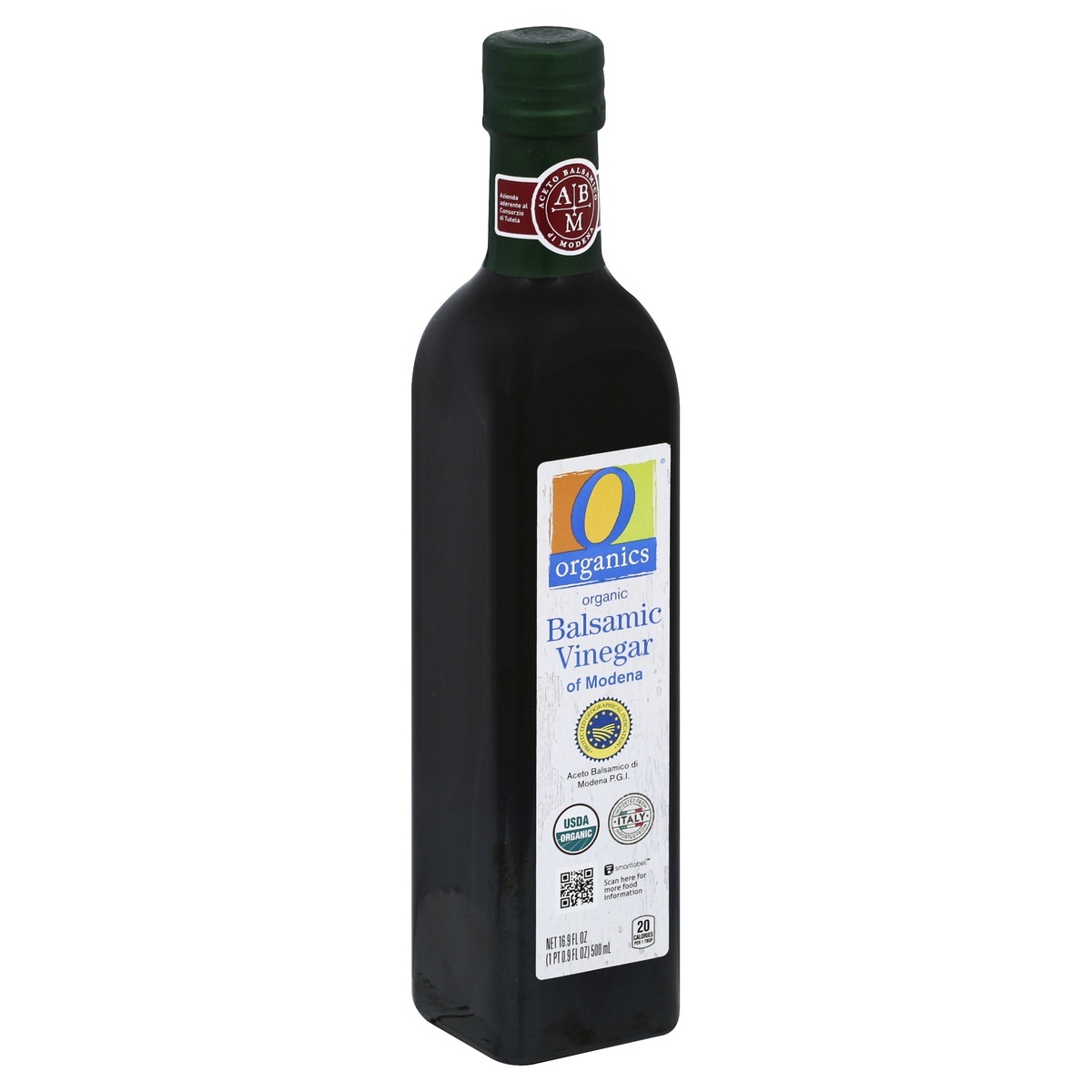 slide 1 of 2, O Organics Organic Vinegar Balsamic Vinegar of Modena, 16.9 fl oz