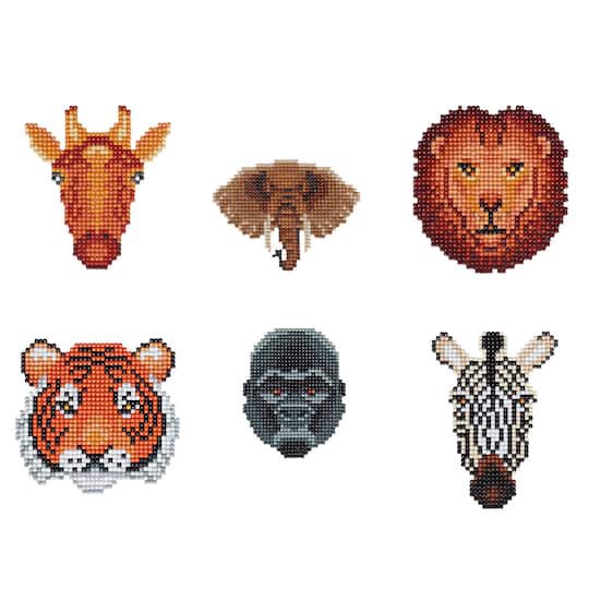 slide 1 of 6, Jungle Animals Diamond Art Kit By Make Market, 4 in x 6 in