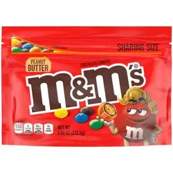 M&M's Peanut Butter Milk Chocolate Candy, Sharing Size, 9.6 oz Bag