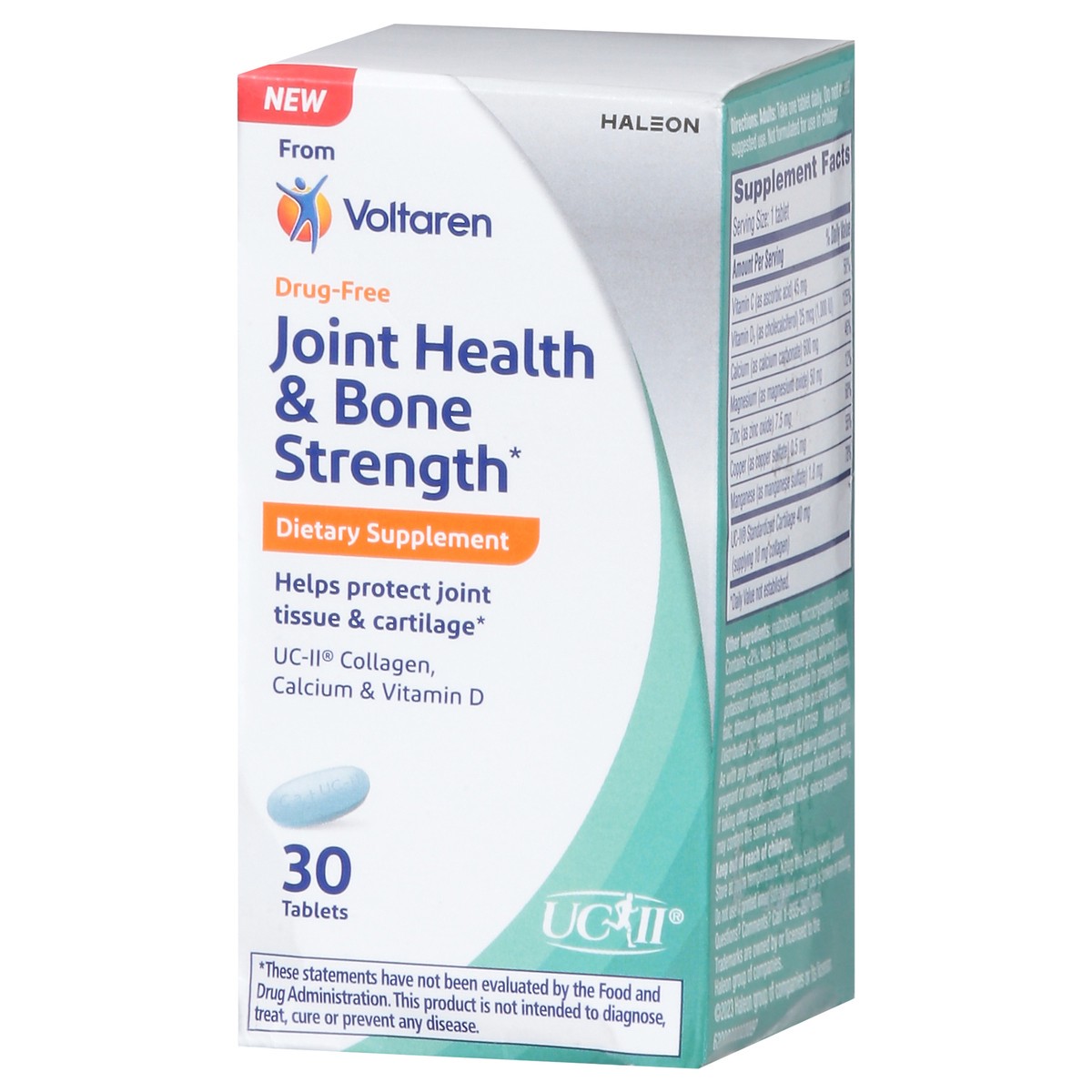 slide 11 of 15, Voltaren Joint Health + Bone Strength Dietary Supplement from Voltaren – 30 Count, 30 ct
