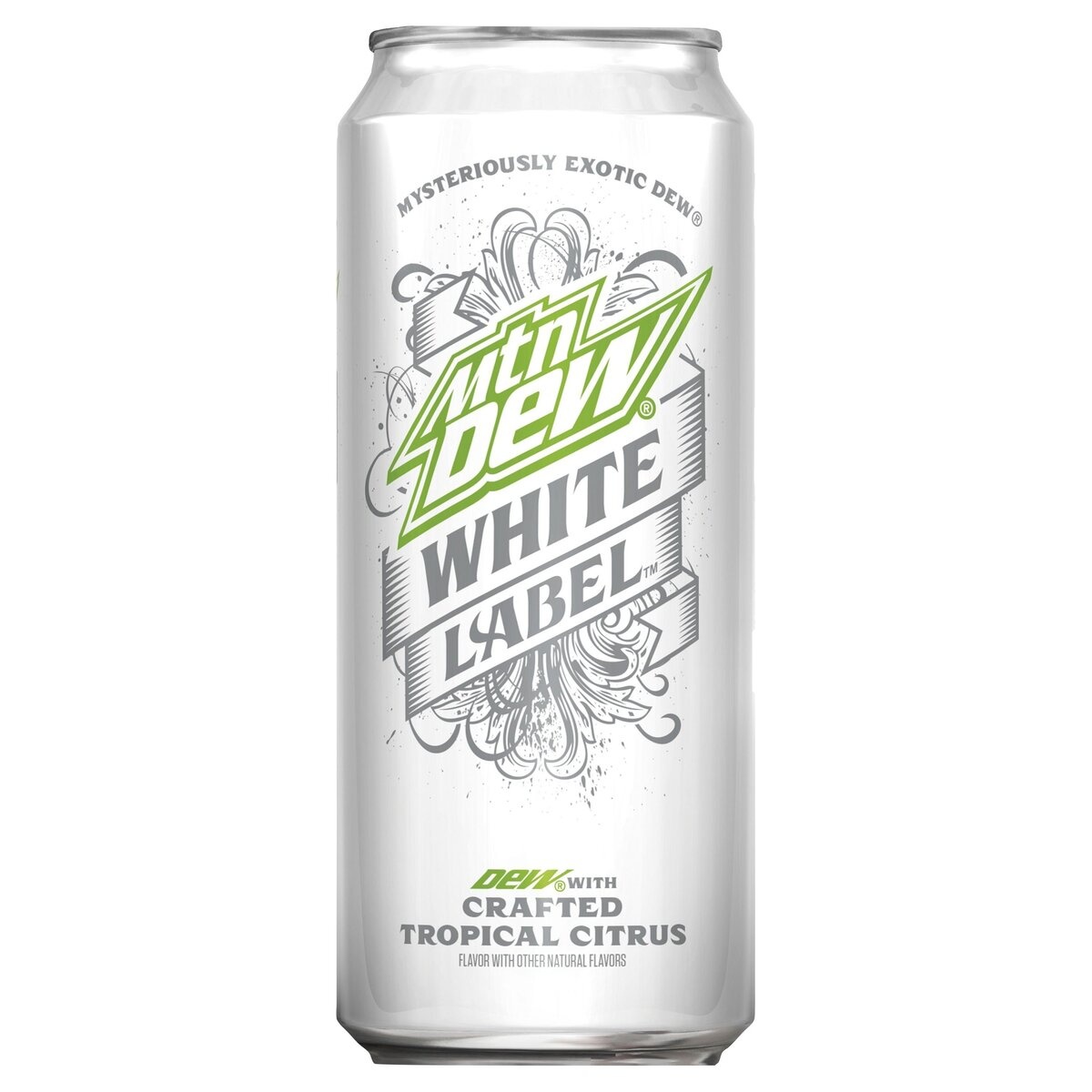 slide 8 of 9, Mountain Dew White Label Soft Drink, 16 fl oz
