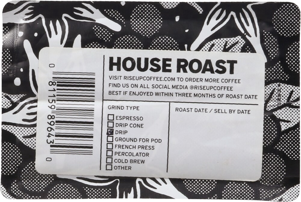 slide 2 of 5, Rise Up Coffee Roasters Organic House Roast Medium Coffee, 12 oz