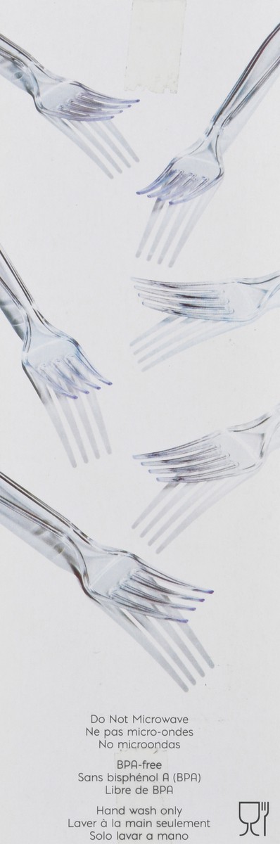 slide 2 of 9, Sensations Clear Plastic Forks 24 ea, 24 ct