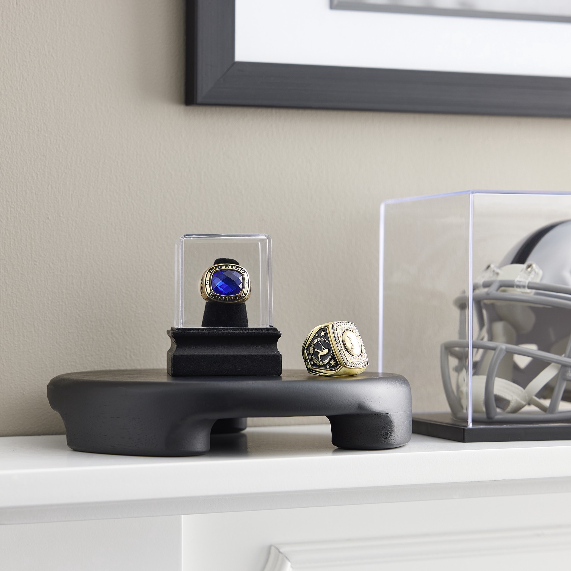 slide 5 of 6, 3" Ring Display Case By Studio Decor, 2.3 in x 2.3 in x 3 in