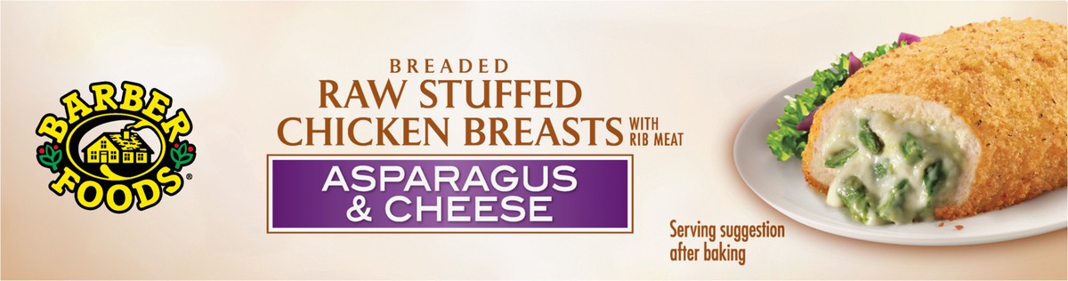 slide 10 of 10, Barber Foods Stuffed Chicken Breasts Asparagus Cheese, 2 Count, 283.50 g