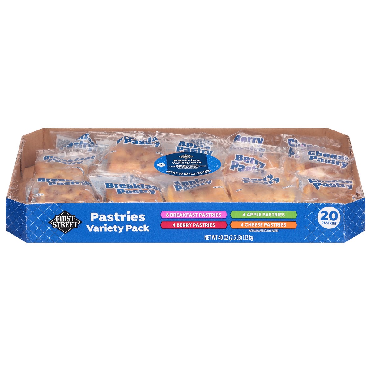 slide 3 of 4, First Street Frist Street Pastries Varitey Pk 20 Ct, 20 ct