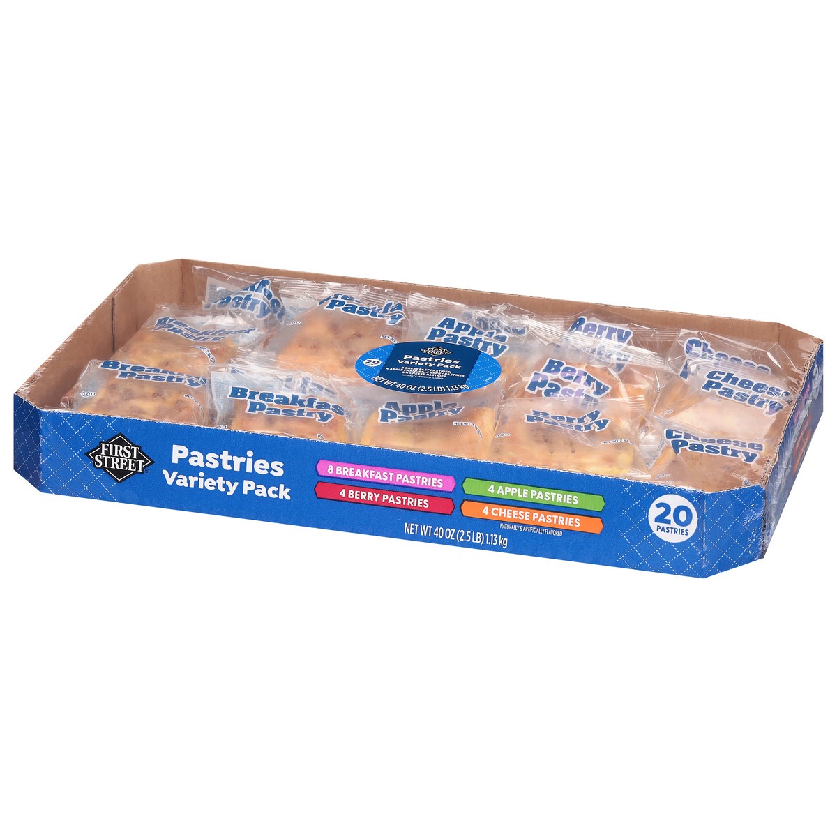 slide 2 of 4, First Street Frist Street Pastries Varitey Pk 20 Ct, 20 ct