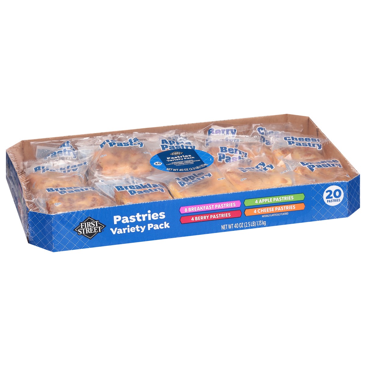 slide 4 of 4, First Street Frist Street Pastries Varitey Pk 20 Ct, 20 ct