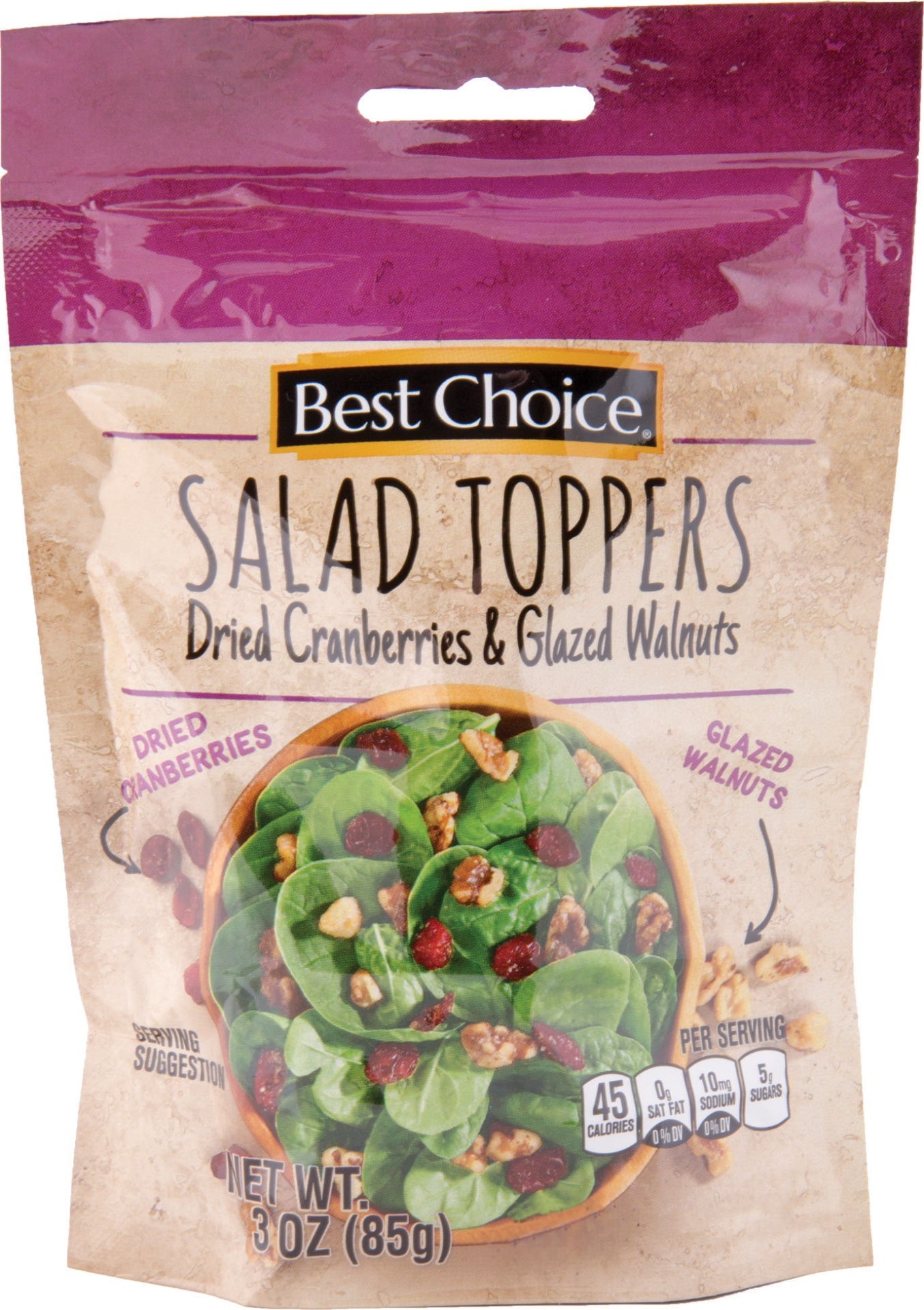 slide 1 of 1, Best Choice Dried Cranberries And Glazed Walnuts Salad Topper, 3 oz