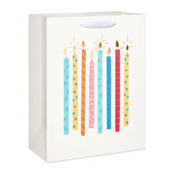 American Greetings Multi-color Candles Large Kraft Birthday Gift Bag