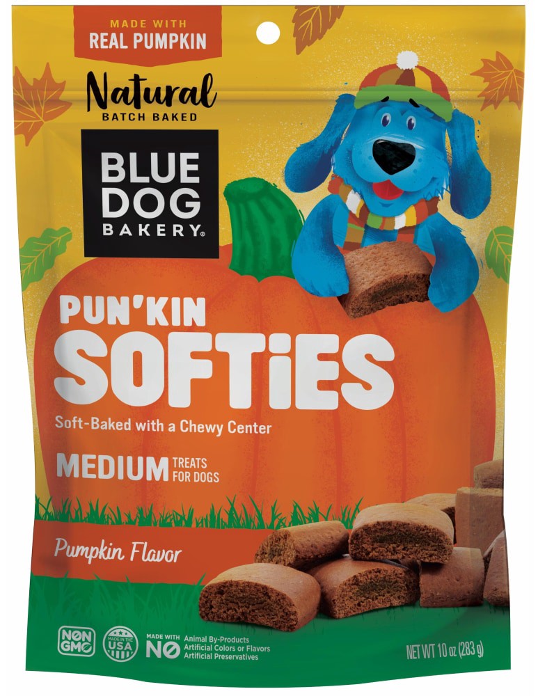 slide 1 of 7, Blue Dog Bakery Softies Pumpkin Dog Treats, 10 oz