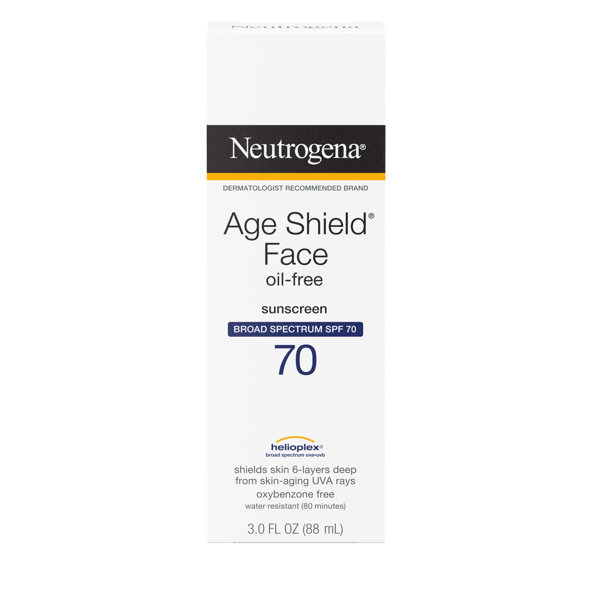 slide 1 of 15, Neutrogena Age Shield Face Oil-Free Sunscreen Lotion with Broad Spectrum SPF 70, Non-Comedogenic Moisturizing Sunscreen to Help Prevent Signs of Aging, PABA-Free, 3 fl. oz, 3 fl oz